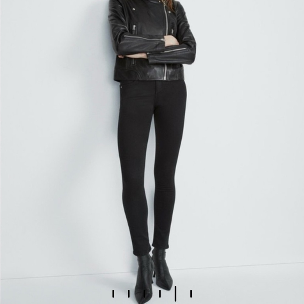 Rag & Bone Plush Black Skinny Stretch Legging Jeans Size 26